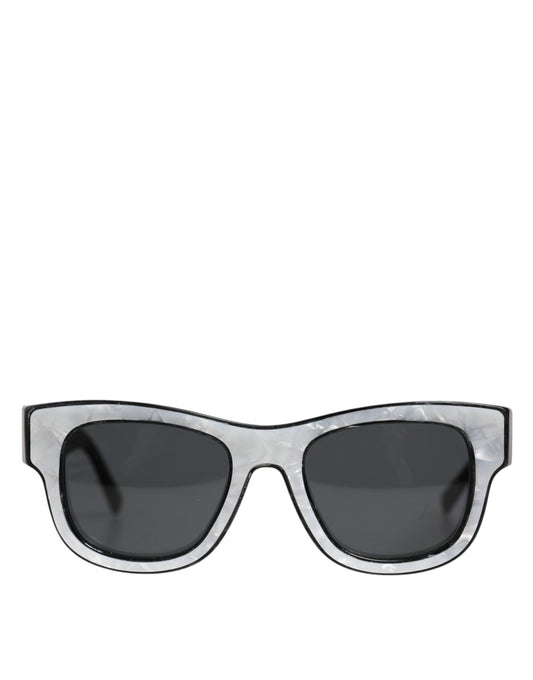 Pearl White Acetate Frame Domenico Deep Shades Sunglasses