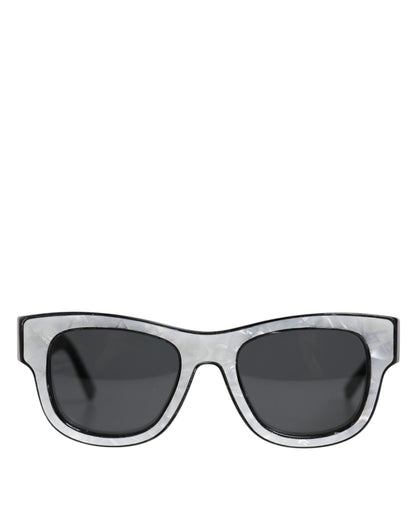 Pearl White Acetate Frame Domenico Deep Shades Sunglasses