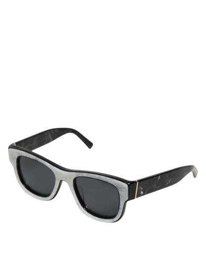 Pearl White Acetate Frame Domenico Deep Shades Sunglasses