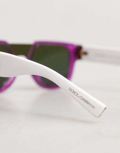 DG4356F White Acetate Aviator Shades Eyewear Sunglasses